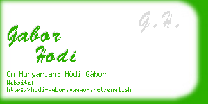 gabor hodi business card